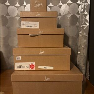 Christian Louboutin Tan Shoe Box Collection